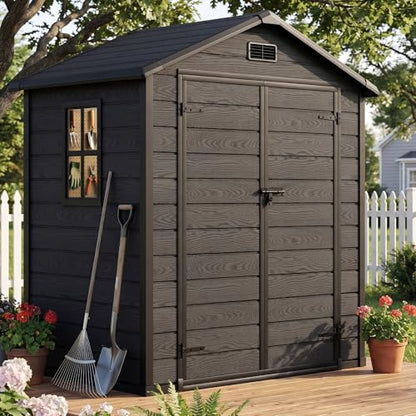 6X5FT Resin Storage Shed with Reinforced Floor