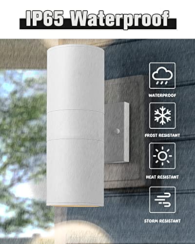 Cylinder Outdoor Wall Sconce Lights (2 Count)