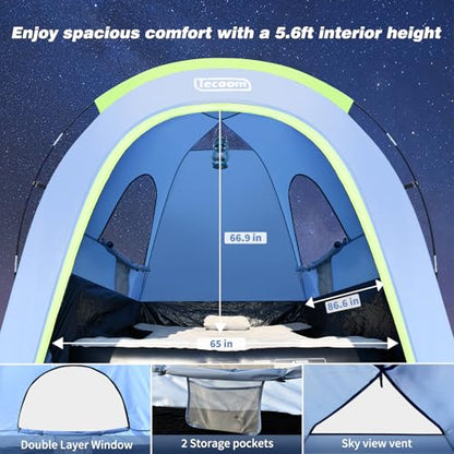 Truck Tent Waterproof PU3000mm Double Layer for 5.5
