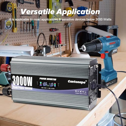 3000W Power Inverter 12V to 110V