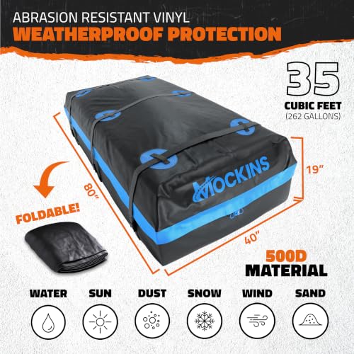 84"x39"x6" XL Extendable Waterproof Car Roof Rack Cargo Carrier