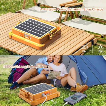 Portable LED Work Solar Light 100W 16500mAh 10000 LM with Stepless Brightness Job Site Battery Rechargeable LED Floor Light for Emergency Worklight for Hurricane