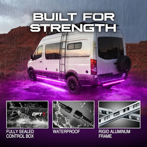 Aura RGB Aluminum RV LED Underglow Lights with Remote Control (6 Count)