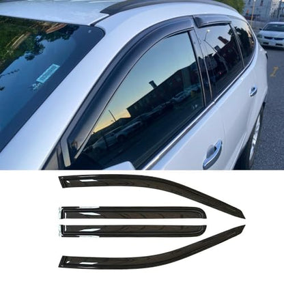 4PCS Tape On Side Window Wind Deflectors for 2018 (4 Count)