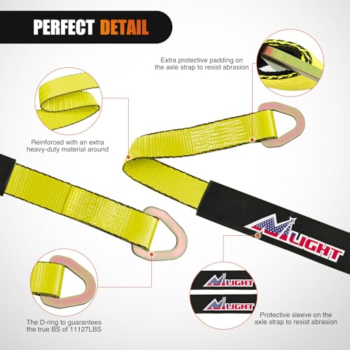 2" x 38" Axle Tie Down Straps with D (4 Count)