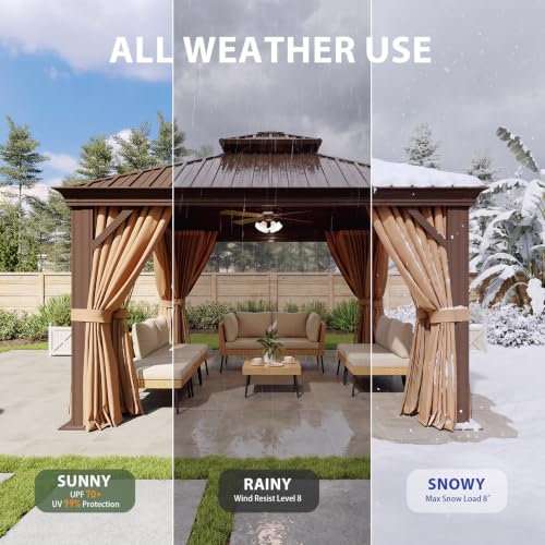 12' X 12' Hardtop Gazebo with Drainage