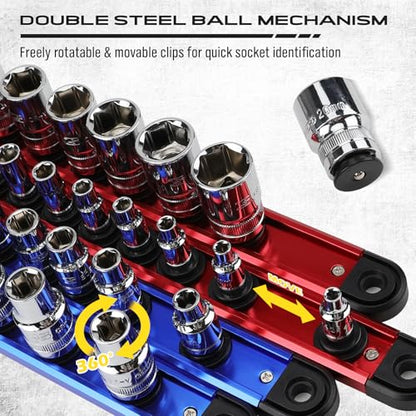 8 Piece Magnetic Socket and Wrench Organizer Set (8 Count)