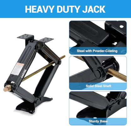 4PCS 24" 7500lb Car Scissor Jack with Crank Handle (4 Count)