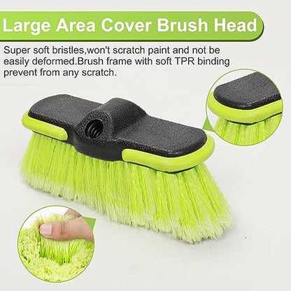 65”165cm Car Wash Brush Long Handle Soft Bristle Scrub Cleaning Mop with 4 Hand