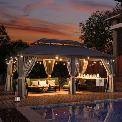 14' X 20' Hardtop Gazebo with Drainage