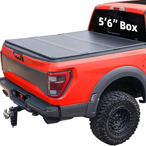 Hard Top Tri Fold tonneau Cover Compatible with 2007