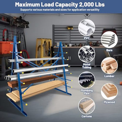 2000 lbs Horizontal Storage Rack (7 Count)