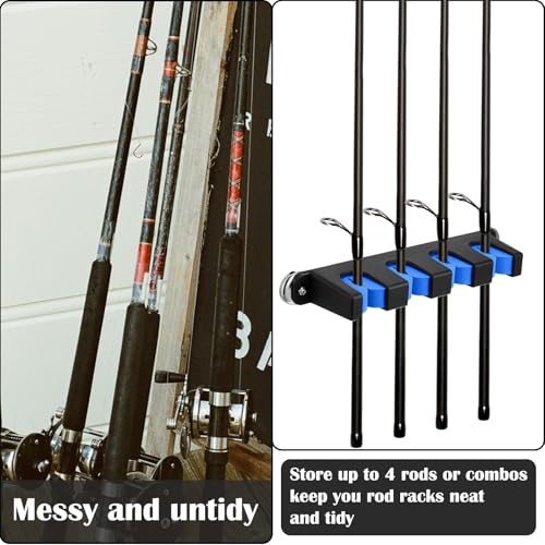 2 Pcs Magnetic Fishing Rod Holder for Car Fishing Pole Rack Vertical Rod Storage Holders for Truck Bed Boat Wall Garage Door (2 Count)