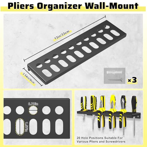 4Pcs Hand Tool Organizers Wall Mount