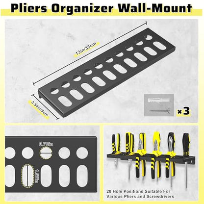 4Pcs Hand Tool Organizers Wall Mount