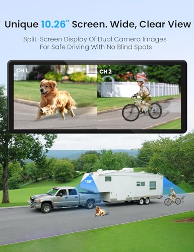 Wireless Backup Cameras System with 10.26"Pre (2 Count)