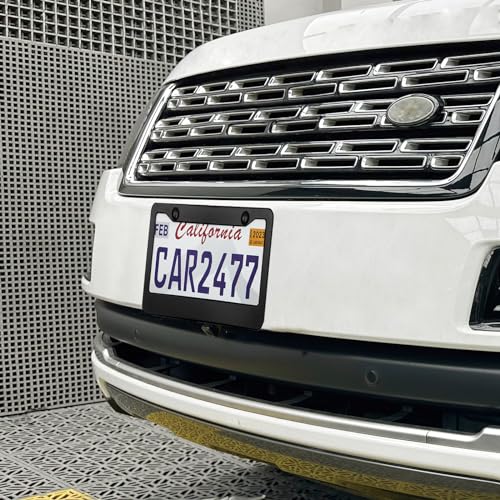 2PCS Matte Black License Plate Frames (2 Count)