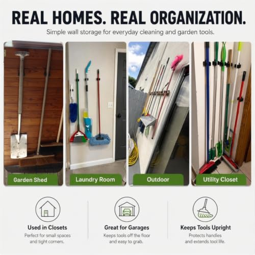 Broom Holder Wall Mount 30 Pack (30 Count)