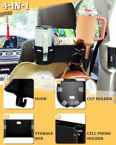 Car Headrest Backseat Cup Holder 3.7" (22 Count)