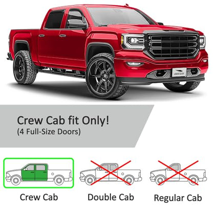 in Channel Extra Durable Rain Guards for GMC Sierra 1500 2014