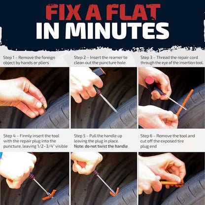 Tire Repair Kit for Plug and Patch