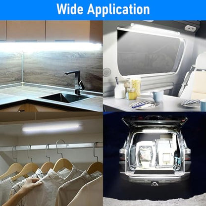 2PC 12V LED Interior Light Bar 6500K 700LM with Switch for RV Van (2 Count)