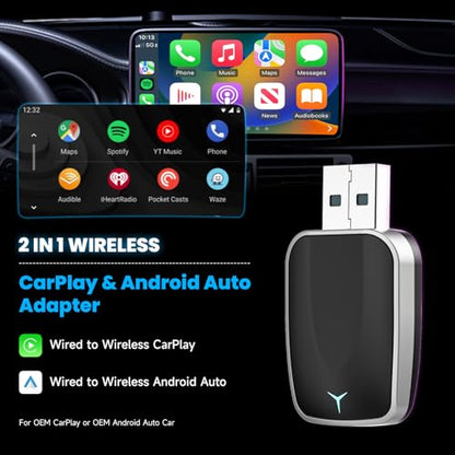 Mini Wireless CarPlay Adapter for iPhone 2025 Upgraded