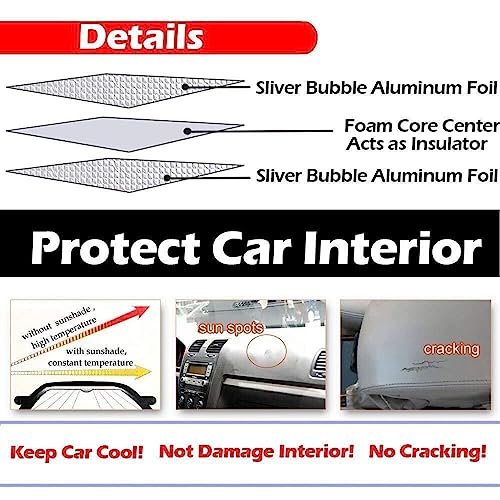 Car Windshield Sun Shade UV Rays Sun Visor Shade (10.5340277777778 Sq Ft)