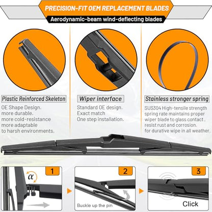 Windshield Wiper Blade Replacement for Mazda CX5 CX9 2017