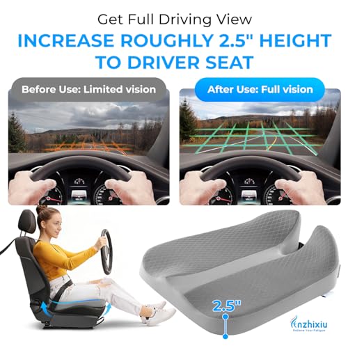 Elevated Car Seat Cushion for Improved View