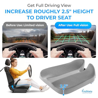 Elevated Car Seat Cushion for Improved View
