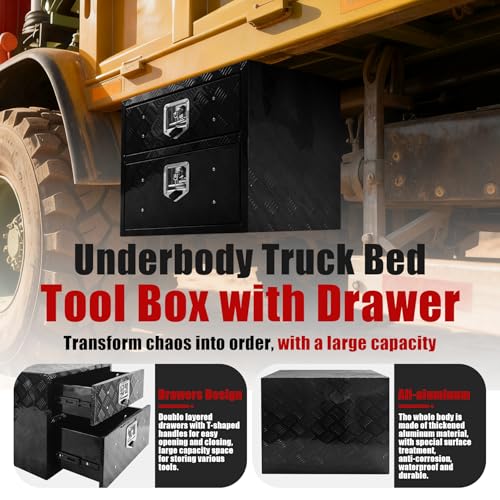 Underbody Truck Tool Box 24"x 18"x 20" Heavy Duty Double