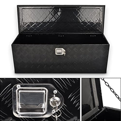 44In Aluminum Tool Box Flatbox for Truck Bed Car Outdoor ToolBox