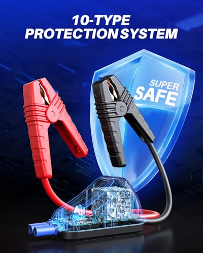 6000A Car Battery Jump Starter Up to All Gas & 12L Diesel Engine