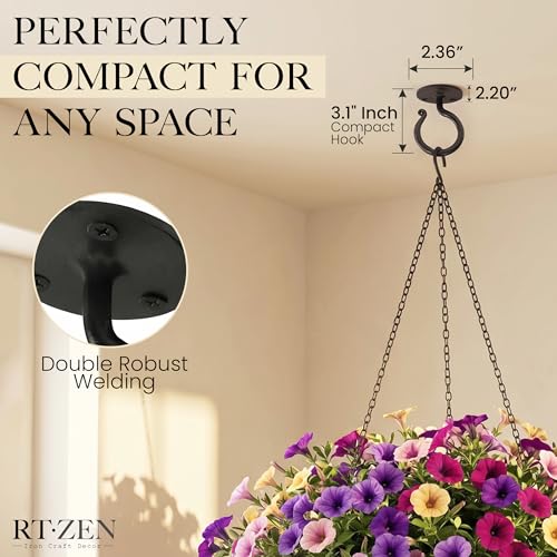 Plant Hangers Outdoor or Indoor Heavy Duty Wall Bracket Hooks (2 Count)