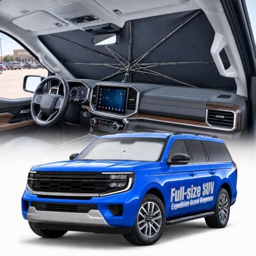 2026 Upgraded] Weektic Windshield Sun Shade Umbrella for Expedition
