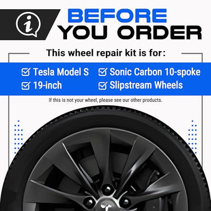 Premium Tesla Wheel Curb Rash Repair Kit for Model S 19