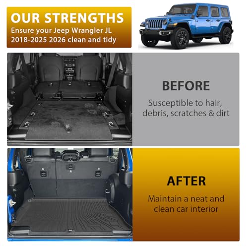 Floor Mats Cargo Liner for Jeep Wrangler JL Gas 2018