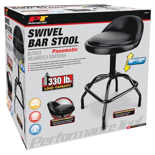 W85011 Pneumatic Swivel Bar Stool with Back Support
