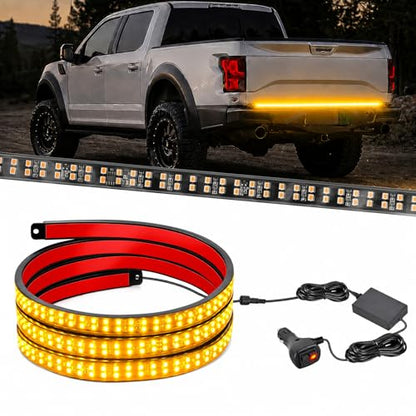 48 Inch 288 LED Tailgate Strobe Light Strip Amber