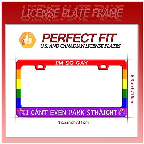 I'm So Gay I Can't Even Park Straight License Plate Frame 12.3"x6.3"