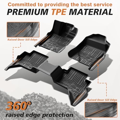 Floor Mats for 2024 2025 2026 Ford Ranger SuperCrew