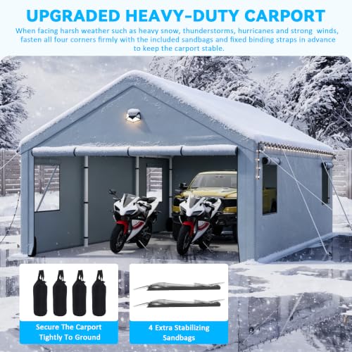 13x25 FT Carport Canopy Heavy Duty