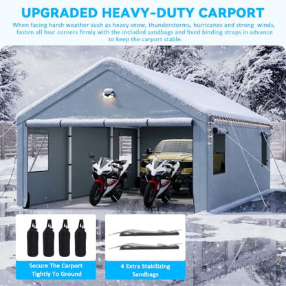 13x25 FT Carport Canopy Heavy Duty