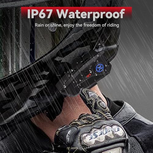 X1 Motorcycle Helmet Bluetooth Headphones V5.3 with Voice Assitant