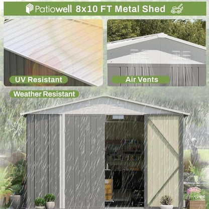 8x10 FT Outdoor Storage Shed