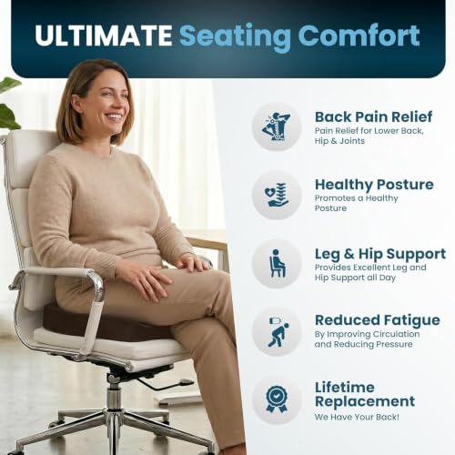 Extra Large Gel & Memory Foam Seat Cushion