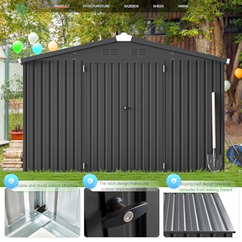 10' x 14' Metal Outdoor Storage Shed