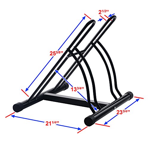 RAD Cycle Mighty Rack Two Bike Floor Stand Bicycle Instant Versitile Pro Quality Bike Park (2 Count)