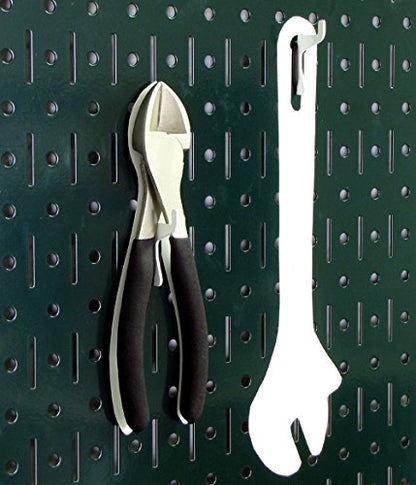Pegboard Organizer 4 ft. Metal Pegboard Standard Tool Storage Kit with Green Toolboard and Black Accessories